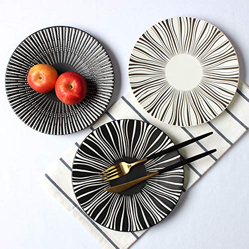 GYCZC Placa Occidental con Estampado De Cerámica, Sombrero De Paja Creativo, Plato De Pasta, Plato De Postre, Plato De Restaurante Personalizado