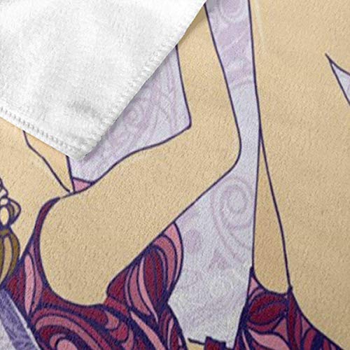 Gymnast Pole Dance - Toalla de microfibra para mujer con aro aéreo (32 x 52 pulgadas), toalla de playa para hombres y mujeres, niños, hotel y spa