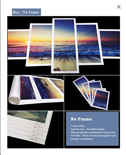 GYUHN Paisaje de la Capital Antigua 5 Placas póster Impreso en HD Lienzo Pintura Familiar Sala de Estar Dormitorio decoración Mural-Marco B: 30x40cmx2 30x60cmx2 30x80cmx1