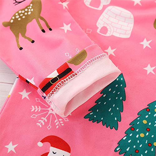 GZQ Pijama para niñas, Ropa para Dormir de la Navidad, Ropa Invierno Camisas y Pantalones (100 cm)