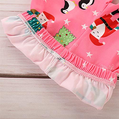GZQ Pijama para niñas, Ropa para Dormir de la Navidad, Ropa Invierno Camisas y Pantalones (100 cm)