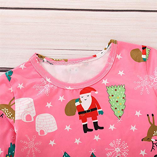 GZQ Pijama para niñas, Ropa para Dormir de la Navidad, Ropa Invierno Camisas y Pantalones (100 cm)