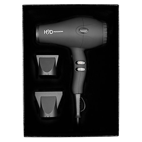 H2D iónico y infrarrojos profesional secador de pelo, color negro
