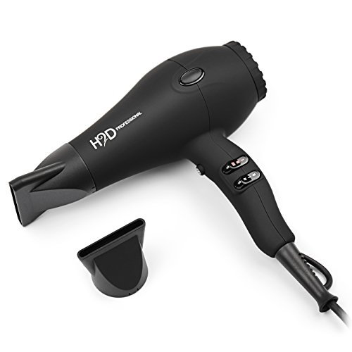 H2D iónico y infrarrojos profesional secador de pelo, color negro