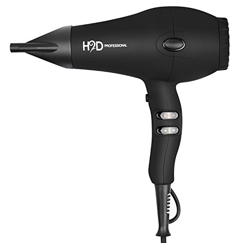 H2D iónico y infrarrojos profesional secador de pelo, color negro