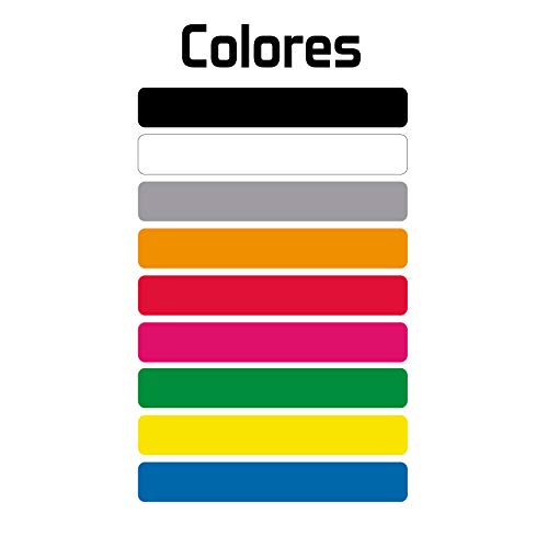 Haberdashery Online Kit 9 Adhesivos con Bandera, Texto y Color Personalizables, para Bicicletas, Motos, Coches y Otros Objetos.