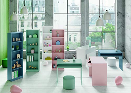 Habitdesign 002314A - Mesa de Ordenador con Bandeja extraíble, Modelo I-Joy, Medidas: 90 cm (Ancho) x 54 cm (Fondo) x 79 cm (Altura), Blanco Artik