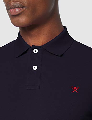 Hackett Slim Fit Logo Polo, Azul (Navy 595), Medium para Hombre
