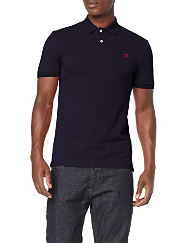 Hackett Slim Fit Logo Polo, Azul (Navy 595), Medium para Hombre