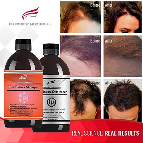 Hair Restoration Laboratories, LLC Champú y acondicionador para la pérdida del cabello para hombre y mujer (más de 30 bloqueadores de DHT)