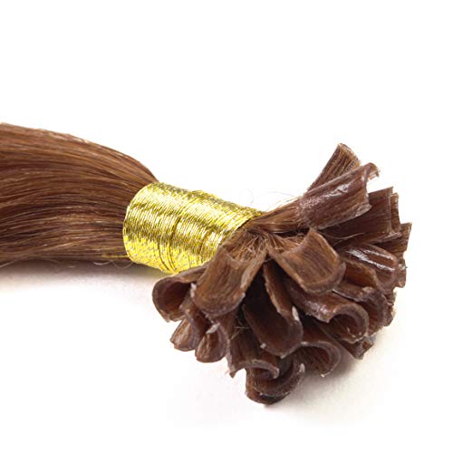 Hair2Heart 25 x 0.5g Extensiones de queratina - 50cm, colore #8 bronceado, liso