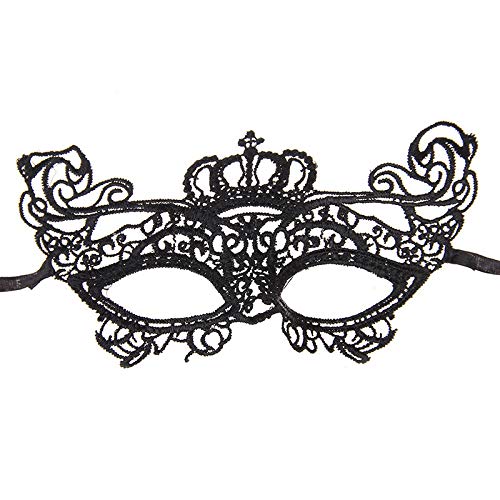 Halloween Adulto Encaje Accesorios de Disfraces de Halloween Prop Animal Adulto Niño Máscara Adulto Negro Cool Queen