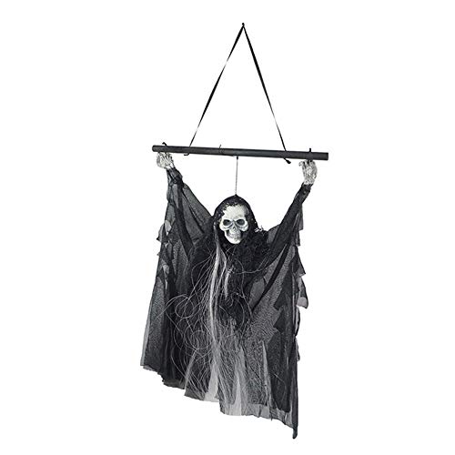 Halloween Decoracion Terror - 2019 Calavera Fantasma Colgante Luz Controlada Por Voz Grito Colgante Fantasma Luces De Halloween Para Fiesta De Bar