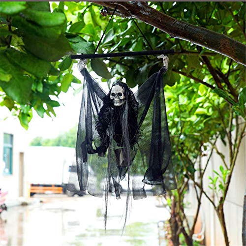 Halloween Decoracion Terror - 2019 Calavera Fantasma Colgante Luz Controlada Por Voz Grito Colgante Fantasma Luces De Halloween Para Fiesta De Bar