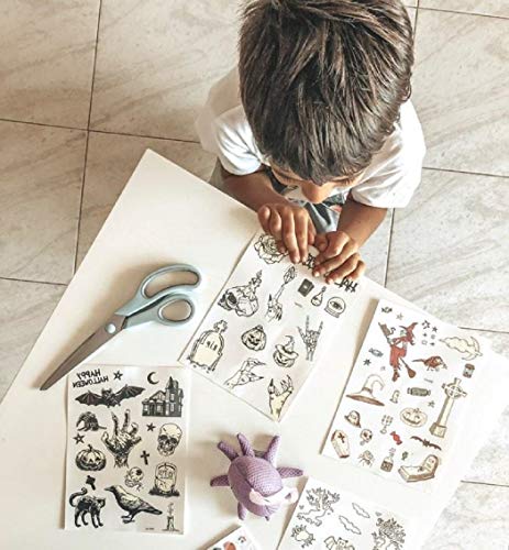 Halloween Luminoso Tatuajes Temporales para Niños, mexicano niños tattoos Día de los Muertos Esqueleto cráneo Tatuajes Pegatinas para Infantiles Fiesta de cumpleaños Regalo