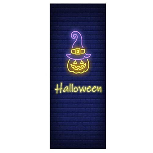 halloween Pegatinas divertidas de Halloween para puertas para paredes, calcomanías para ventanas, PVC, extraíbles, impermeables, pegatinas decorativas para Halloween-A
