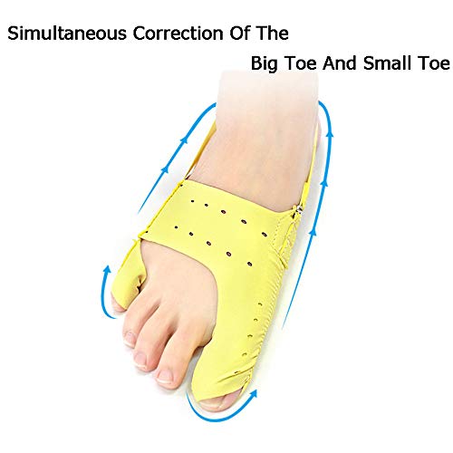 HALLUX Valgus Corrector - Férula de corrección efectiva y cómoda - Ortopedia para juanetes Separador del Dolor en el pie Alivio del Dolor y rehabilitación ortopédica Corrector (1 par),L