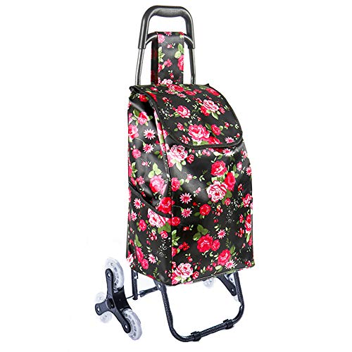 Hand Cart PH ZTH Viejo Carro De Compras Plegable Marco De Acero Oxford Tela Desmontable Cristal Escalada Rueda De Compras, Turismo, Carro Al Aire Libre A+ (Color : 6#)