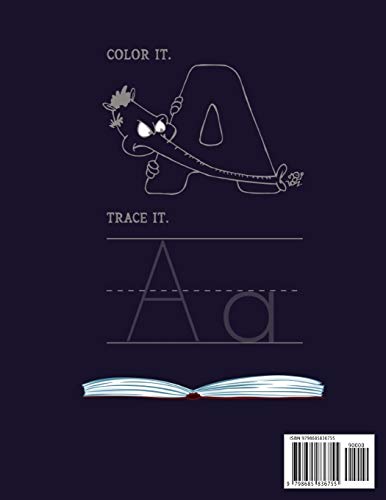 Handwriting Workbook, A Fun Learn With Animals: Tracing and Coloring Books for Kids Ages 2 and Up. My First Alphabet Book for 2 Years Old and Up.. Animals Coloring and Tracing Book for Kids