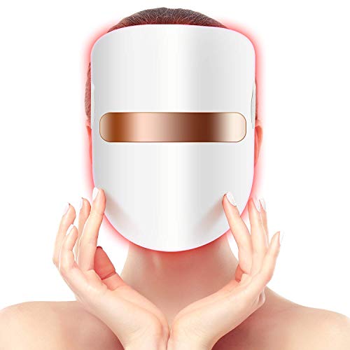 Hangsun - Máscara facial antiacné para terapia con luz led, terapia de fotones FT350 contra el acné, para el rejuvenecimiento de la piel, reduce granos e inflamaciones con luz azul/roja/naranja