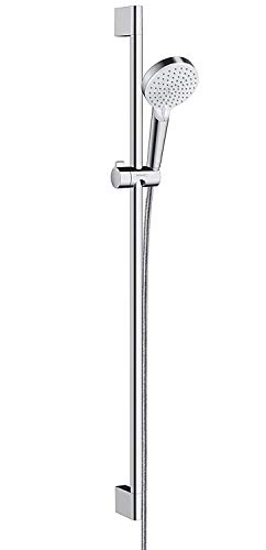 Hansgrohe 26536400 Crometta Vario set de ducha, 2 tipos de chorro, 0,90m, blanco/cromo