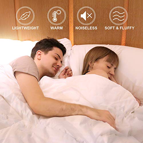 Hansleep Edredón Nórdico Cama 135, 220x200 cm Relleno Nórdico de Fibra Blanco Entretiempo - 300 gr/m² Suave Hipoalergénico & Reversible con Pestañas de Esquina (Todas Las Medidas)