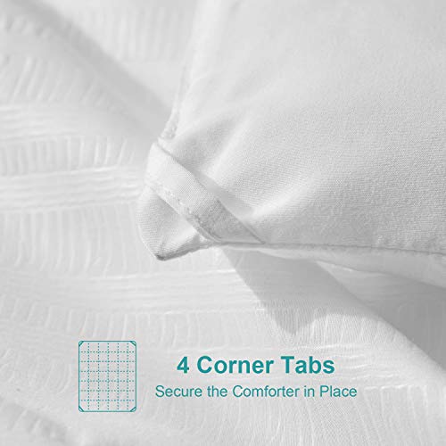 Hansleep Edredón Nórdico Cama 135, 220x200 cm Relleno Nórdico de Fibra Blanco Entretiempo - 300 gr/m² Suave Hipoalergénico & Reversible con Pestañas de Esquina (Todas Las Medidas)