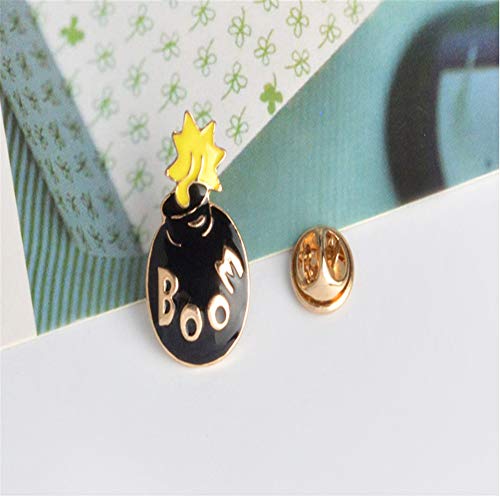 HAODEE Broches de Bisuteria para Ropa Broche Broches para Mujeres Vintage Bufandas Chal Clip brooech Broche de Esmalte Broches para Las Mujeres Boom