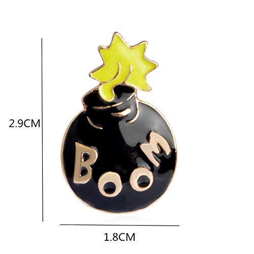 HAODEE Broches de Bisuteria para Ropa Broche Broches para Mujeres Vintage Bufandas Chal Clip brooech Broche de Esmalte Broches para Las Mujeres Boom