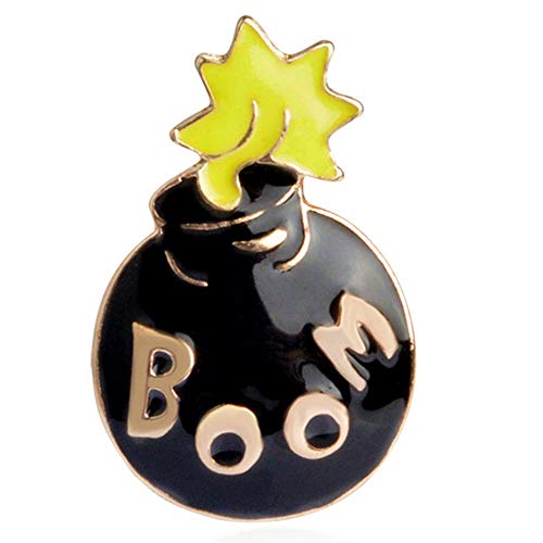 HAODEE Broches de Bisuteria para Ropa Broche Broches para Mujeres Vintage Bufandas Chal Clip brooech Broche de Esmalte Broches para Las Mujeres Boom