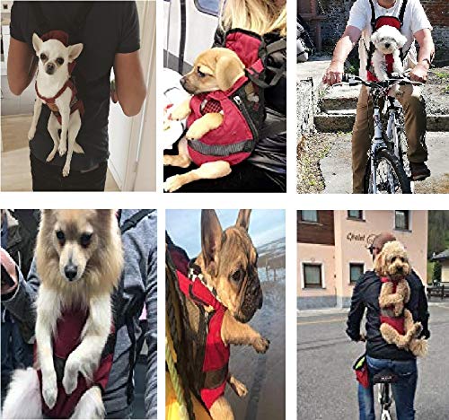 HAPPY HACHI Mochila Portaperro Pequeños Bolsa Transporte Transportin Gato Cachorros Canguro para Perros para Caminatas Viajes Portátil Seguro