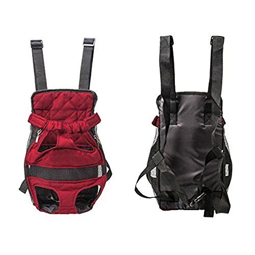 HAPPY HACHI Mochila Portaperro Pequeños Bolsa Transporte Transportin Gato Cachorros Canguro para Perros para Caminatas Viajes Portátil Seguro