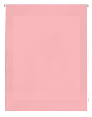 HappyStor Clear Estor Enrollable A Medida Tejido Liso Traslúcido 114-Rosa Medida Total Estor: 150x175 (**Solo Ancho Tela:146-147cm.**)