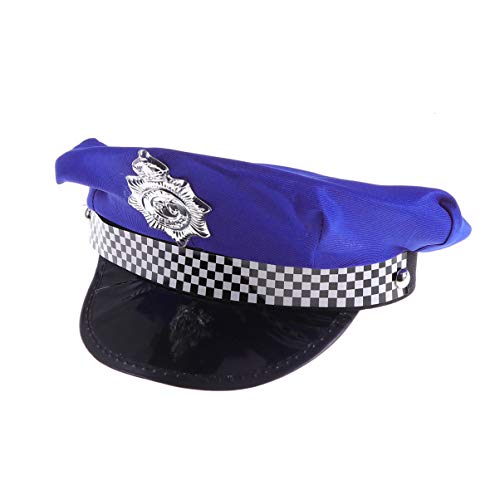 Happyyami Adultos Sombrero de policía Cosplay Accesorios de Gorra de Rendimiento para la Despedida de Soltera de Halloween