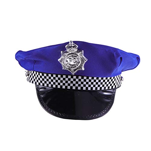 Happyyami Adultos Sombrero de policía Cosplay Accesorios de Gorra de Rendimiento para la Despedida de Soltera de Halloween