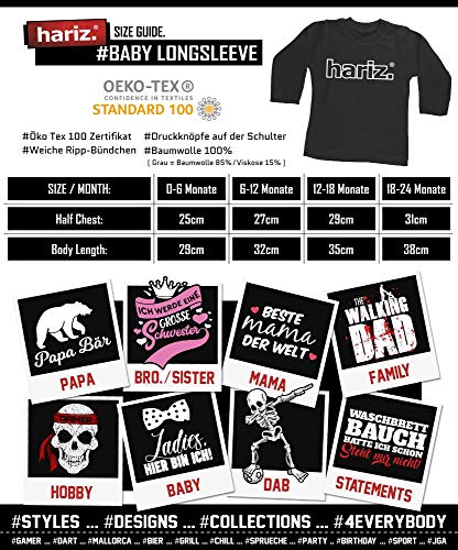 Hariz - Camiseta de manga larga para bebé, melocotón, fruta, dulce, Plus tarjeta de regalo, color rosa
