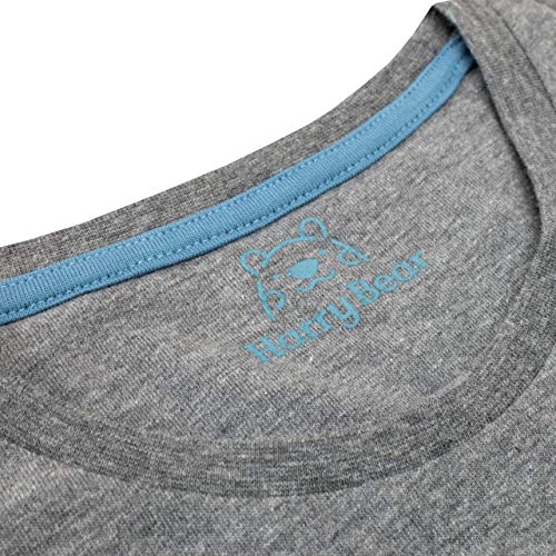 Harry Bear Camiseta Paquete de 3 para Hombre Gris Talla Medium