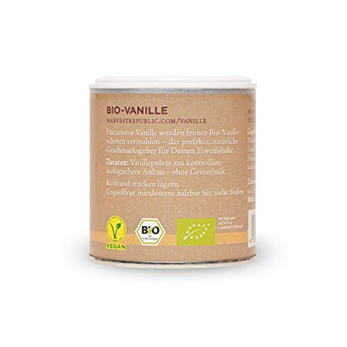 Harvest Republic bio de polvo de vainilla, 25 g, para superalimentos Batidos y batidos, Organic Food, Vegano)