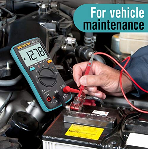 HASAGEI 4000 cuentas TRMS multímetro digital/ohmímetro/voltímetro de rango automático para resistencia/diodos/ciclo de trabajo/capacitancia/frecuencia/medición relativa, protección de sobrecarga de