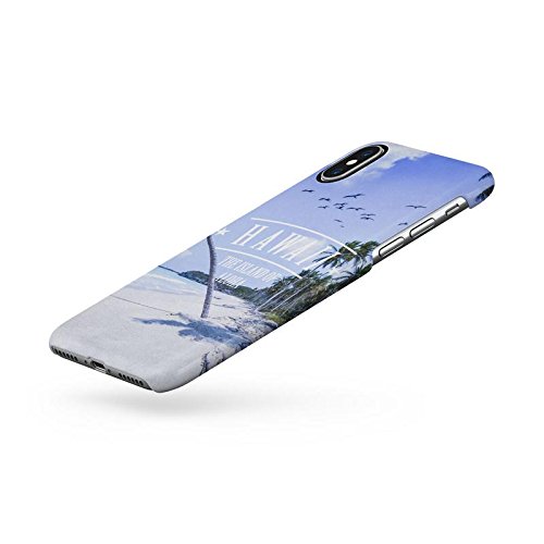 Hawaii The Island of Aloha Chill Tropical Summer Beach Good Vibes Hard Thin Plastic Phone Case Cover For iPhone X, iPhone XS