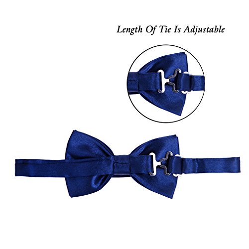 HBF 1 Conjunto Tirantes Y Pajaritas Unisex Elástica Ajustable X-Forma 4 Clips Ancho 2.5 Cm Para Hombre Y Mujer (Azul marino)