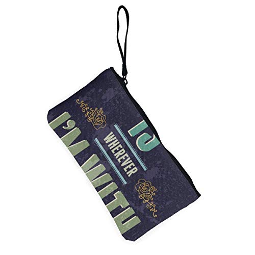 Hdadwy El hogar Pasado de Moda es Que te Amo Monedero de Lona con Cremallera, Bolso de Maquillaje Personalizado para Dama, Bolso, Maleta Accesorios para Mujer