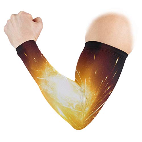 hdyefe Mangas de Brazo Zen Stone Pink Floral Water Lake Bamboo Mens Baseball Long Cooling Sleeves Sun UV Compression Arm Covers