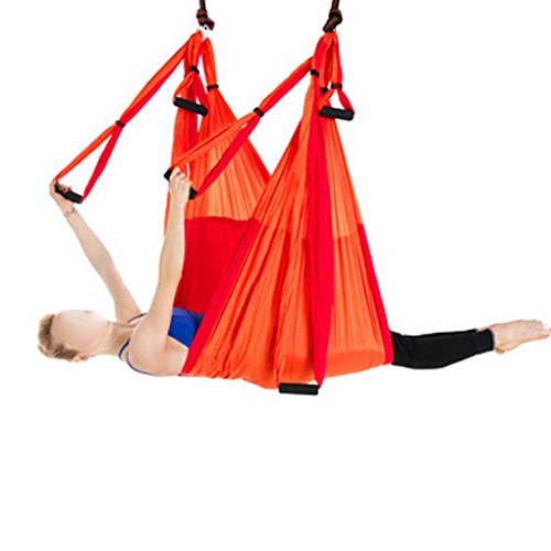 heacker Aerial Yoga Swing Flying Hamaca Conjunto antigravedad 6 empuñadura Silla Colgante de Fitness Kit Pilates oscilación de la Correa