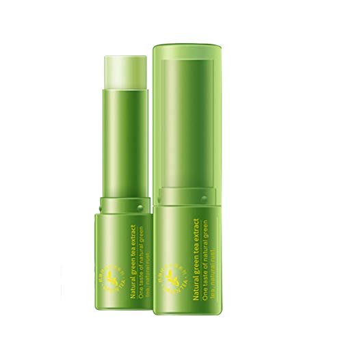 Healifty Bálsamo de labios hidratante natural, 3 g, té verde, esencia de labios, bálsamo labial refrescante, cuidado suave para las mujeres