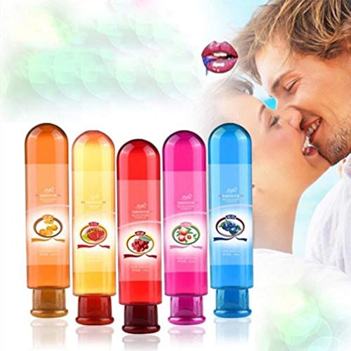 Heallily lubricante anal lubricante personal a base de agua con sabor a fruta lubricante sexual de larga duración para hombres mujeres parejas (melocotón jugoso)