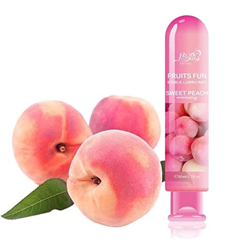 Heallily lubricante anal lubricante personal a base de agua con sabor a fruta lubricante sexual de larga duración para hombres mujeres parejas (melocotón jugoso)