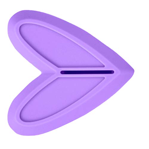 HEALLILY Recortador de Bikini de Silicona Depiladora Portátil Bikini Secreto Partes Privadas Plantilla de Afeitado de Vello Púbico Maquinilla de Afeitar para Mujeres (En Forma de Corazón)