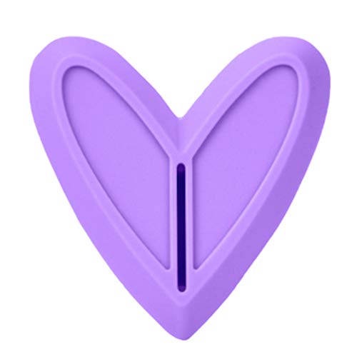 HEALLILY Recortador de Bikini de Silicona Depiladora Portátil Bikini Secreto Partes Privadas Plantilla de Afeitado de Vello Púbico Maquinilla de Afeitar para Mujeres (En Forma de Corazón)