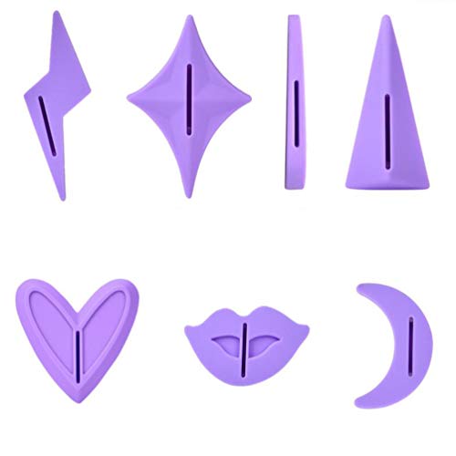 HEALLILY Recortador de Bikini de Silicona Depiladora Portátil Bikini Secreto Partes Privadas Plantilla de Afeitado de Vello Púbico Maquinilla de Afeitar para Mujeres (En Forma de Corazón)